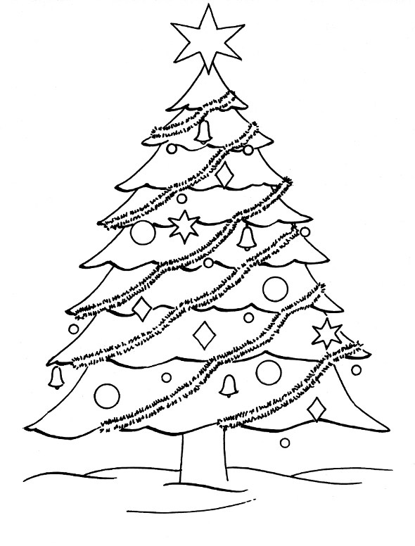 590x776 Christmas Tree Realistic Drawing Printable Halloween 2017 Usa