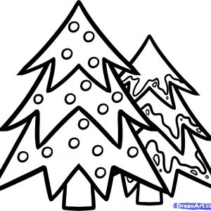 300x300 Christmas Tree Drawing Ideas For Kids Realistic Christmas Drawing