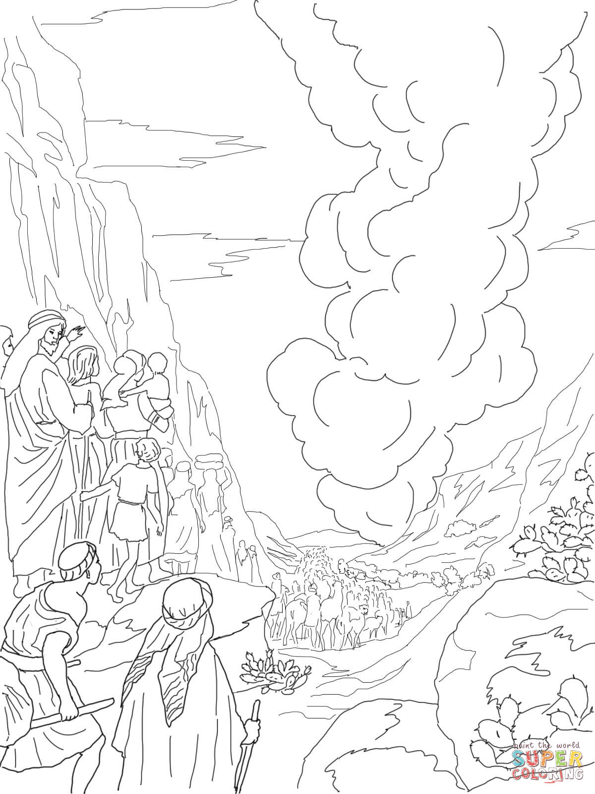 1200x1600 Pillar Of Fire And Cloud Coloring Page Free Printable Coloring Pages
