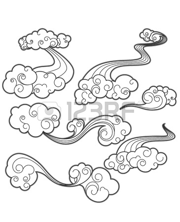 365x450 Big Set Of Transparent Clouds. Realistic Vector Design Elements