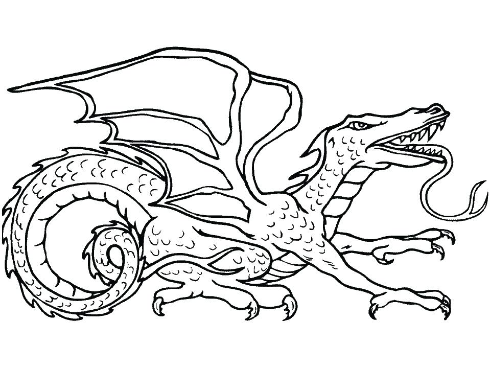 959x718 Realistic Coloring Pages As Well As Great Realistic Dragon