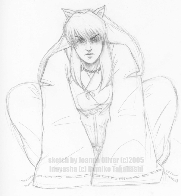 601x650 Inuyasha Realistic Sketch By Jojo Kun