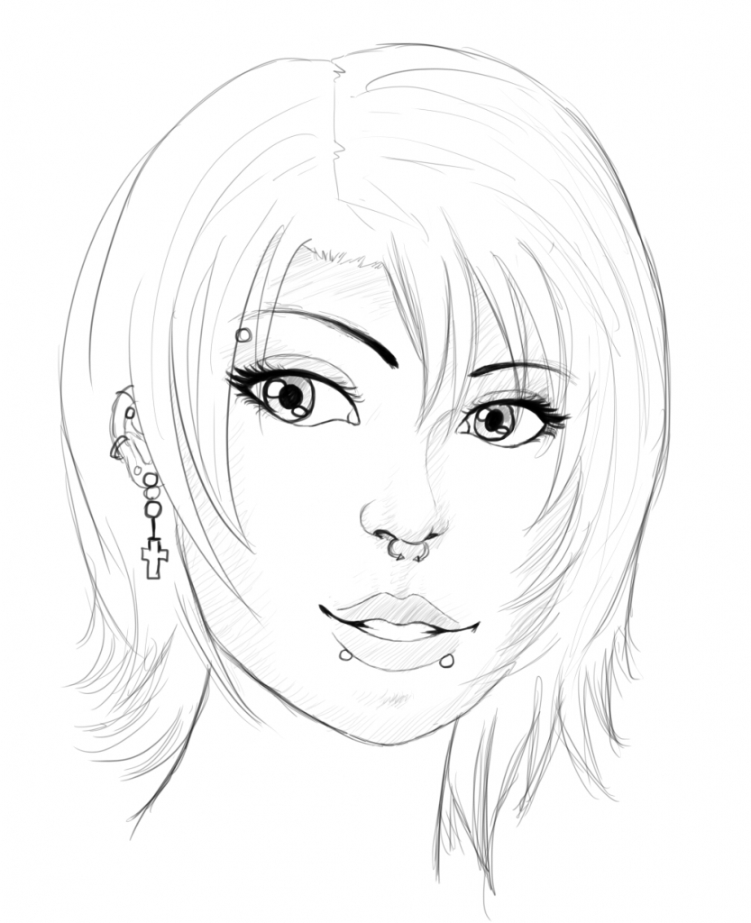 833x1024 Realistic Anime Sketch Realistic Sketchreneekana