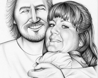 340x270 Custom Made Portrait With Pencil. 11x14. Realistic