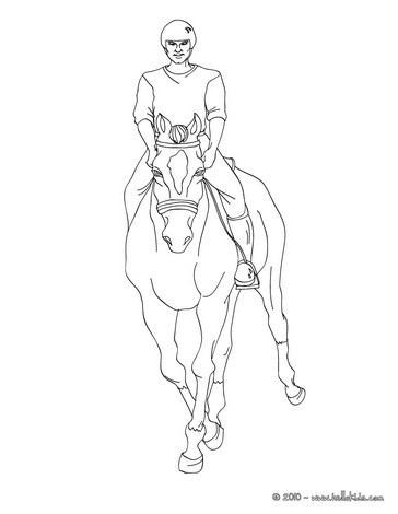 364x470 Man Riding A Horse Coloring Pages