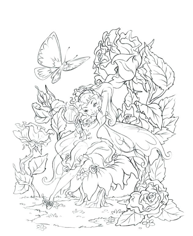 631x770 Lovely Fairies Coloring Pages Or 79 Realistic Fairy Coloring Pages