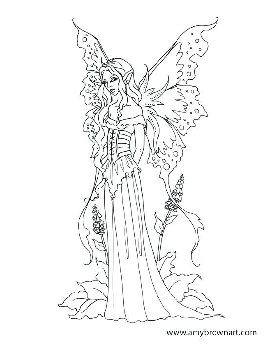 564x729 Amazing Fairies Coloring Pages For Adults Or Hard Fairy Coloring