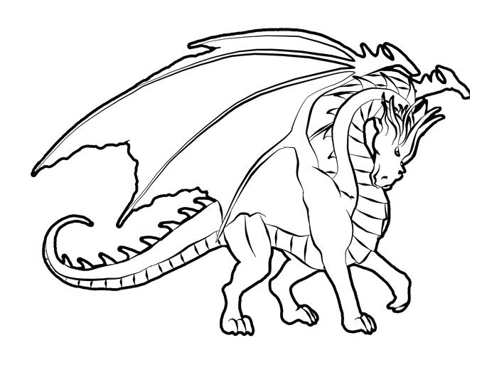 709x513 Dragon Color Pages Realistic Dragon Coloring Pages For Adults