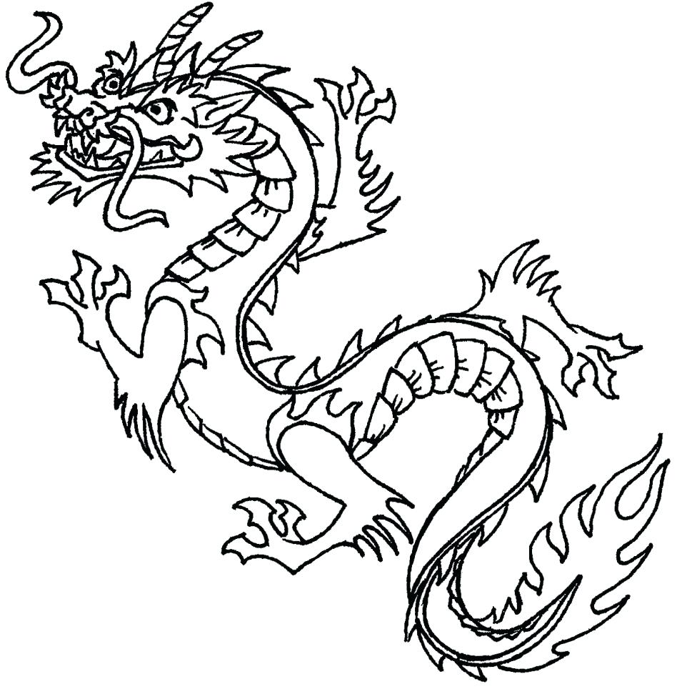 948x964 Coloring Real Dragon Coloring Pages How To Draw A Fire Red Step 9