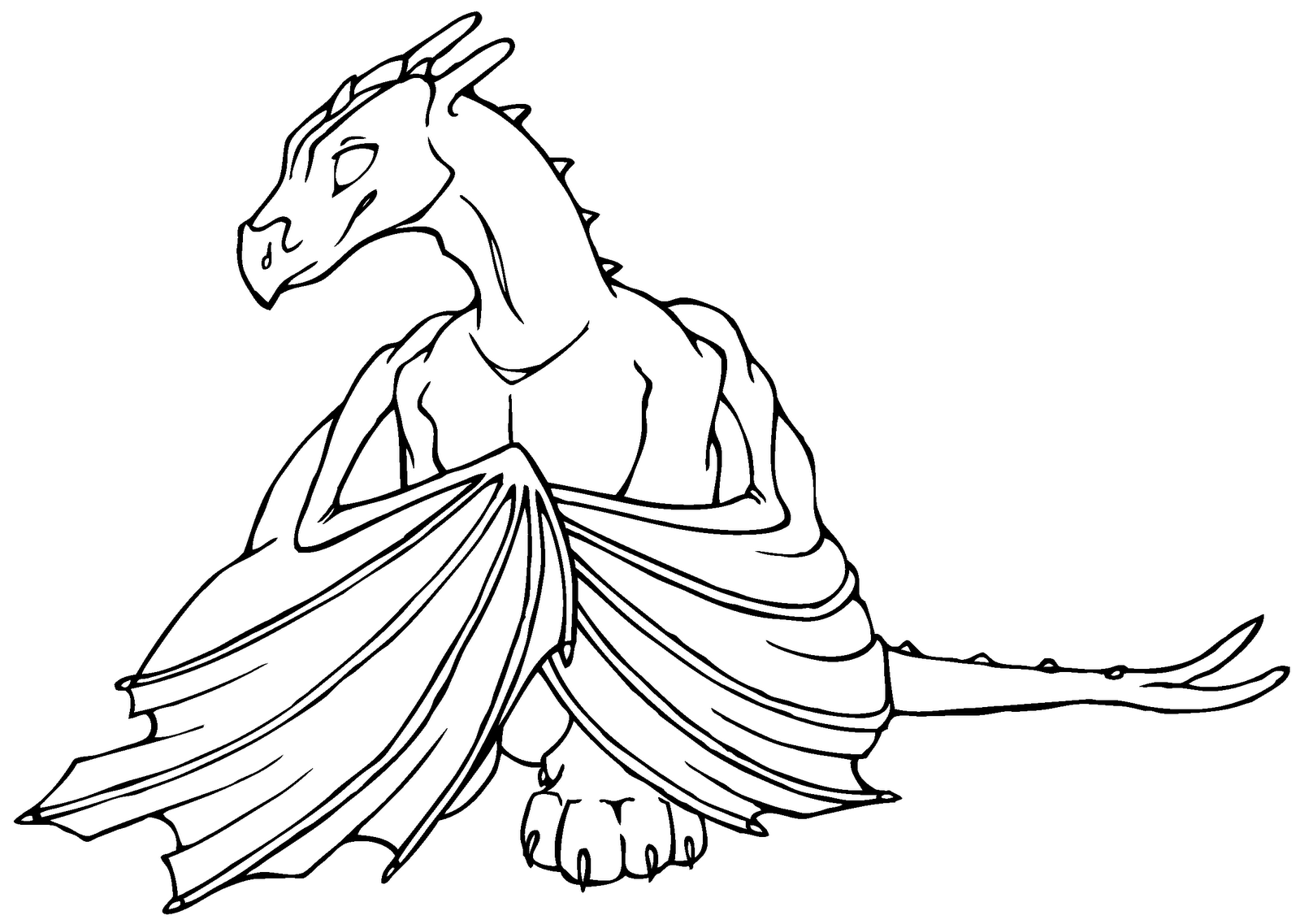 1600x1137 Coloring Pages Nice Coloring Pages Draw A Simple Dragon Fire