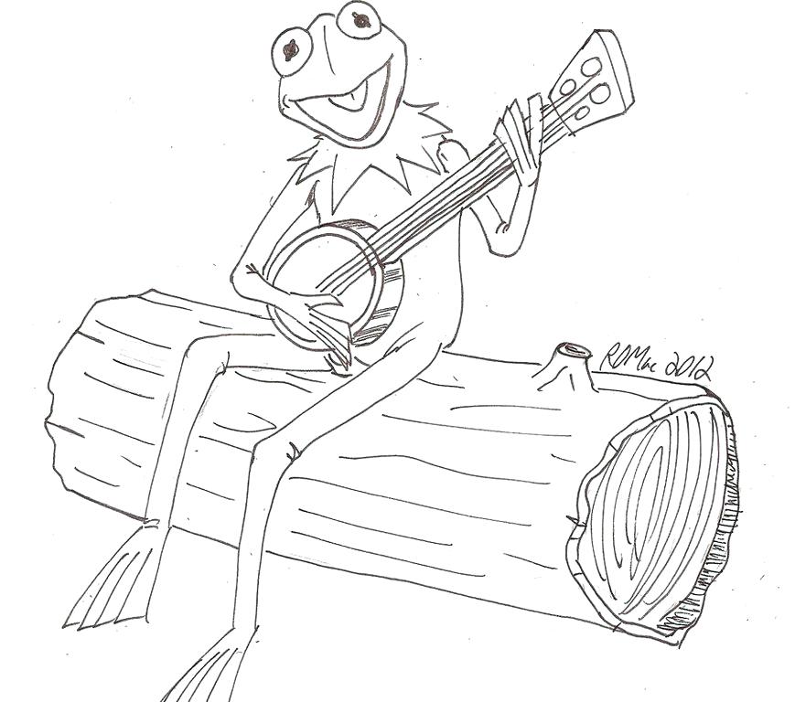 869x768 New Kermit The Frog Coloring Page Fee Picture Of Realistic