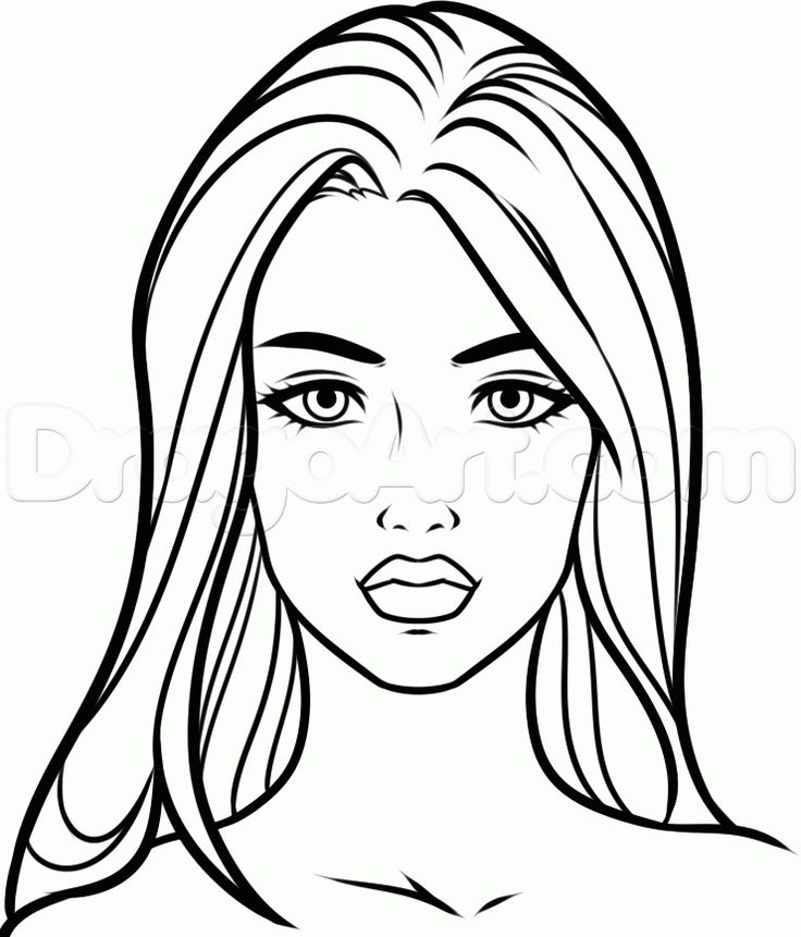 736x861 Easy Faces To Draw How To Draw A Realistic Face Female Free