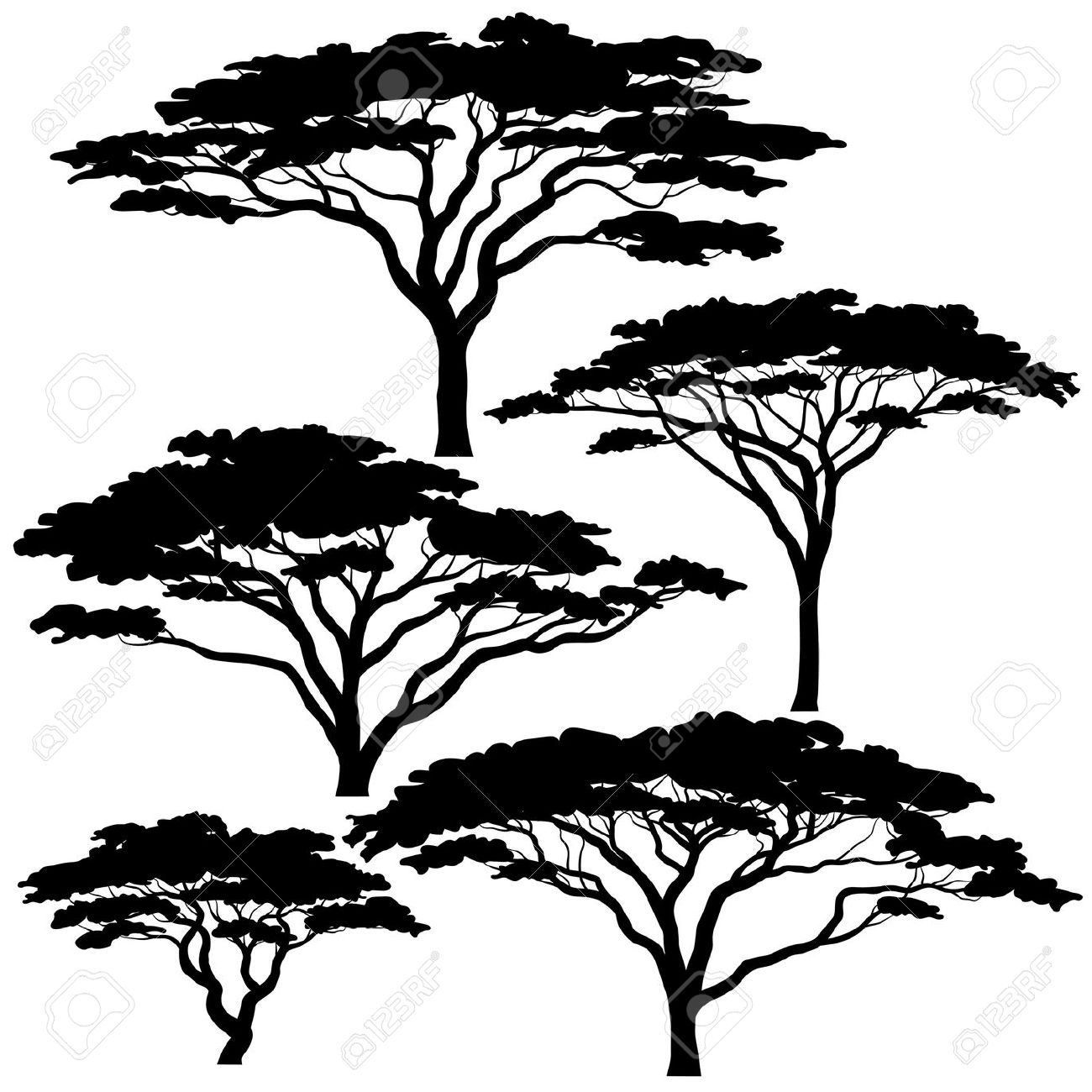 1300x1300 African Tree And Grass Drawing Water Tree Drawing