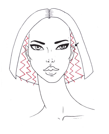 450x555 How To Draw Curly Hair I Draw Fashion