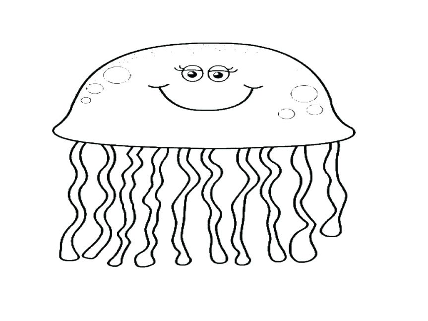 863x647 Ideal Jellyfish Coloring Page Image Inspiring Pages Realistic