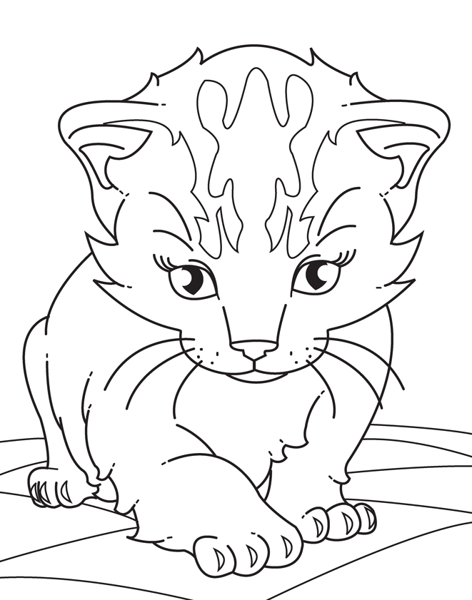 661x841 Realistic Kitten Coloring Page Images Amp Pictures