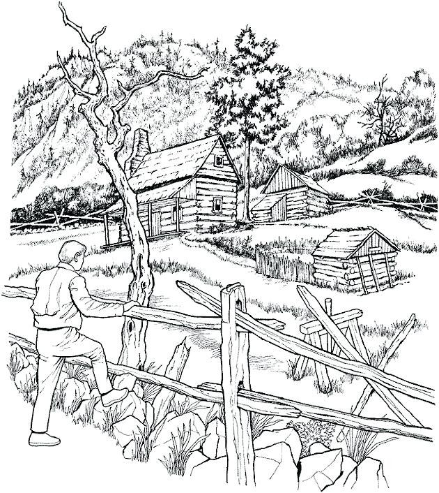 630x706 Landscape Coloring Books For Adults Printable Landscape Coloring