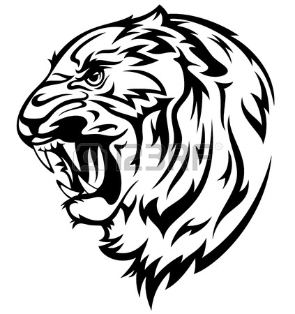 423x450 Furious Tiger Illustration