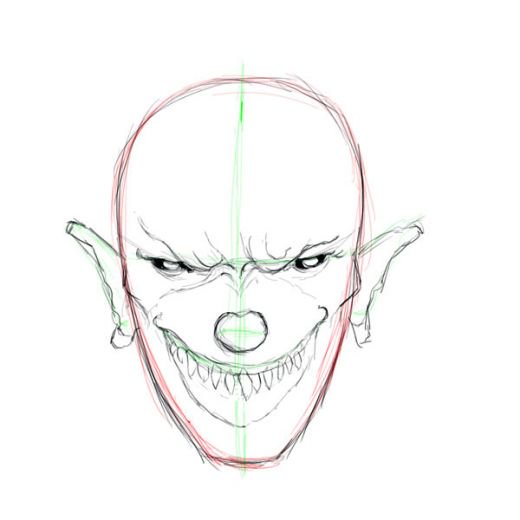 520x520 Evil And Scary Clown Drawings Tutorial Hubpages