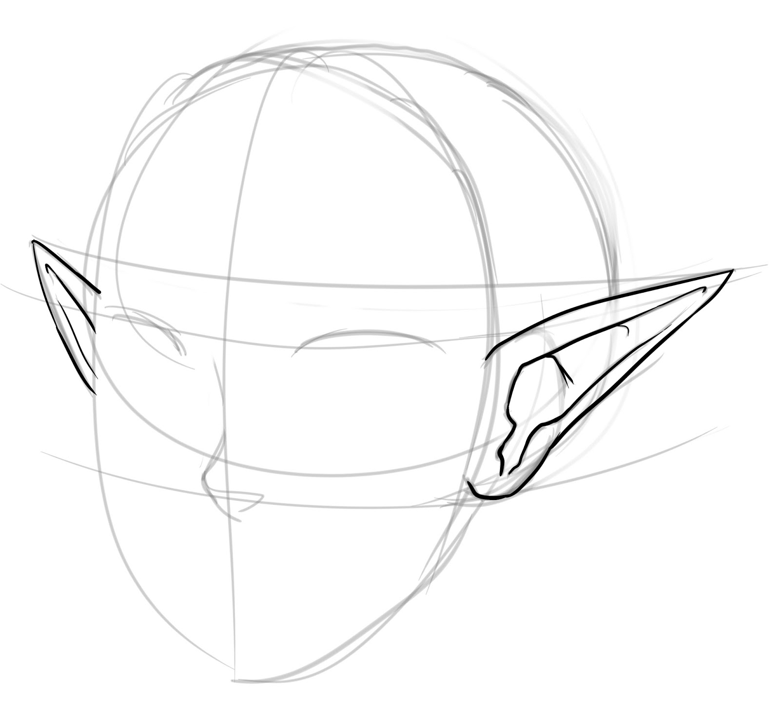 1600x1439 How To Draw Pointed Elf Ears