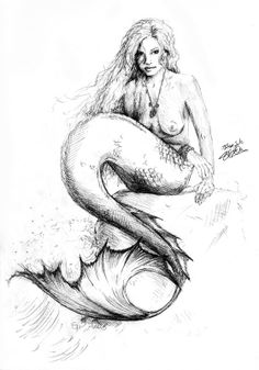 236x337 Realistic Mermaid Drawings Coloring Sheets