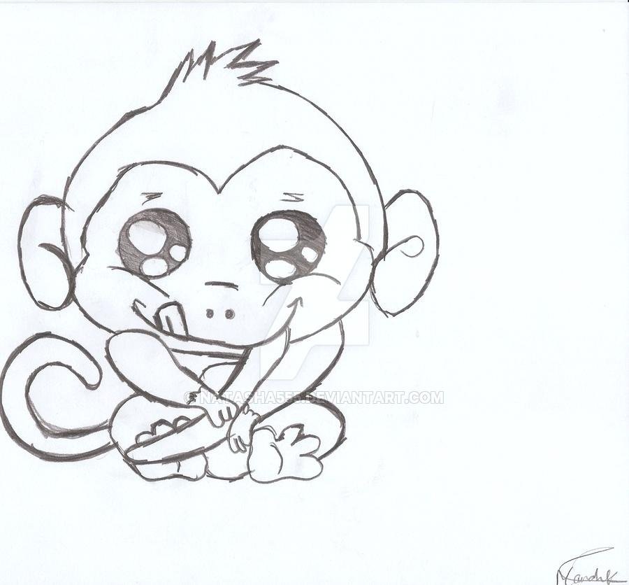 900x836 Drawings Of Monkeys How To Draw A Monkey In 5 Steps Cute Monkey