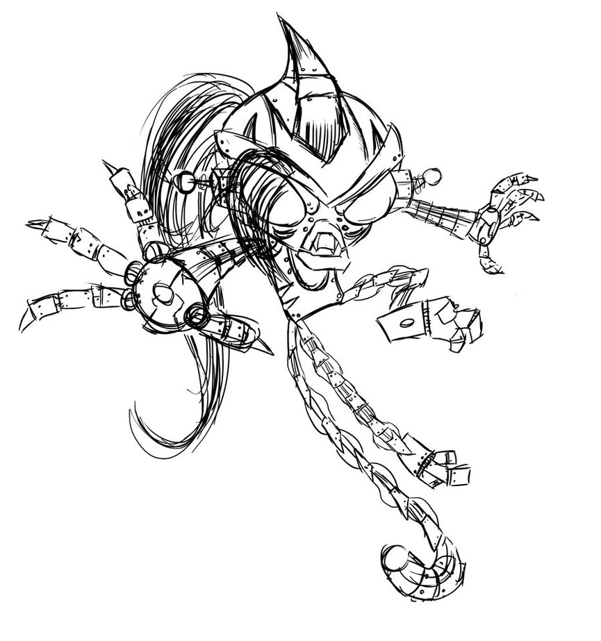 865x923 Realistic Ilona Robot Monkey Sketch By Ii Art