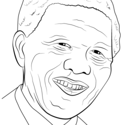 250x250 Nelson Mandela Drawing, Pencil, Sketch, Colorful, Realistic Art