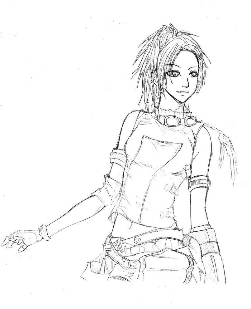 806x990 Rikku Final Fantasy Sketch By Yemudan