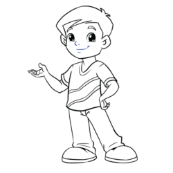 250x250 Boy Drawing, Pencil, Sketch, Colorful, Realistic Art Images