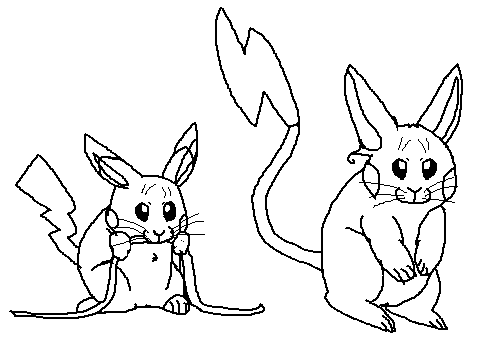 482x348 Realistic Pikachu And Raichu 2 (Rough Sketches) Weasyl