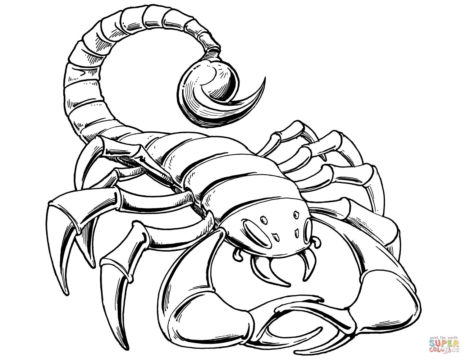 1500x1159 Prehistoric Scorpion Coloring Page Free Printable Coloring Pages