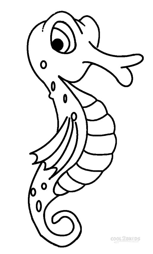 515x850 Printable Seahorse Coloring Pages For Kids Cool2bkids