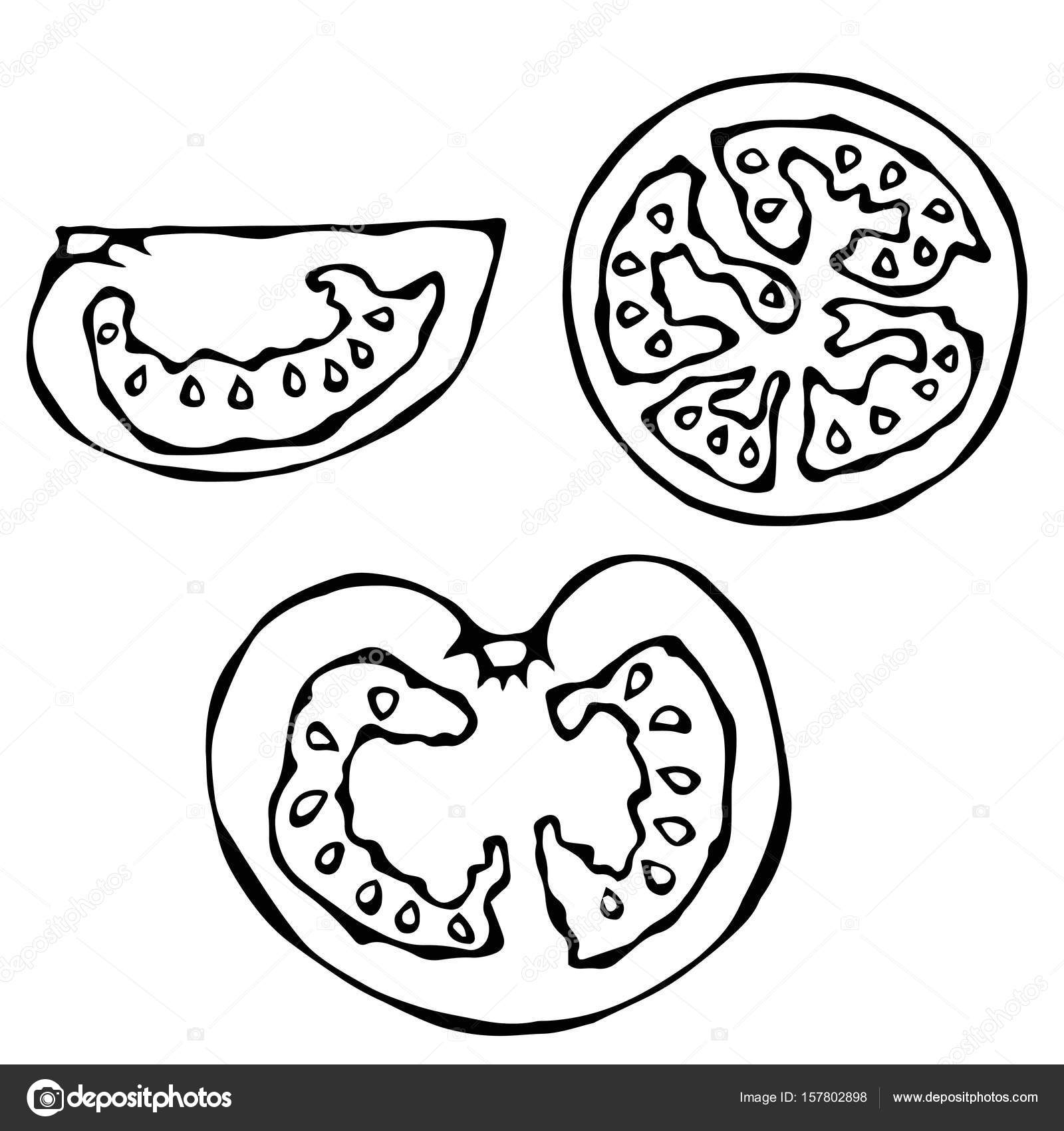 1600x1700 Piece Or Slice Of Red Fresh Ripe Tomato. Isolated On A White