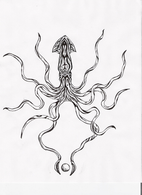 465x640 Squid Tattoo