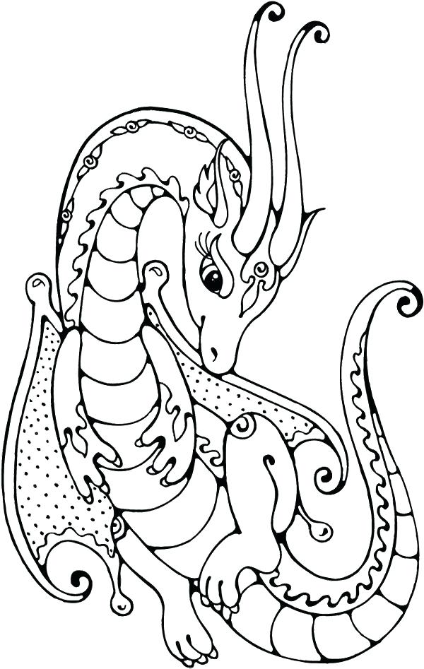 600x947 Ideas Printable Dragon Coloring Pages And Water Dragon Coloring
