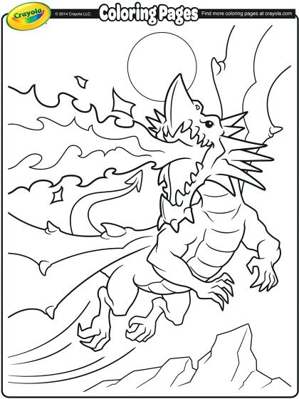 420x560 Dragons Coloring Pages Fire Breathing Dragon Dragon Coloring Page