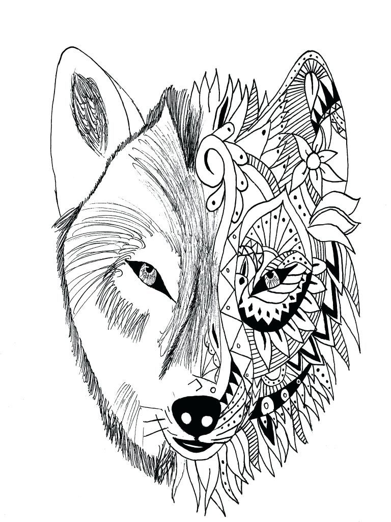 768x1024 Coloring Arctic Wolf Coloring Pages