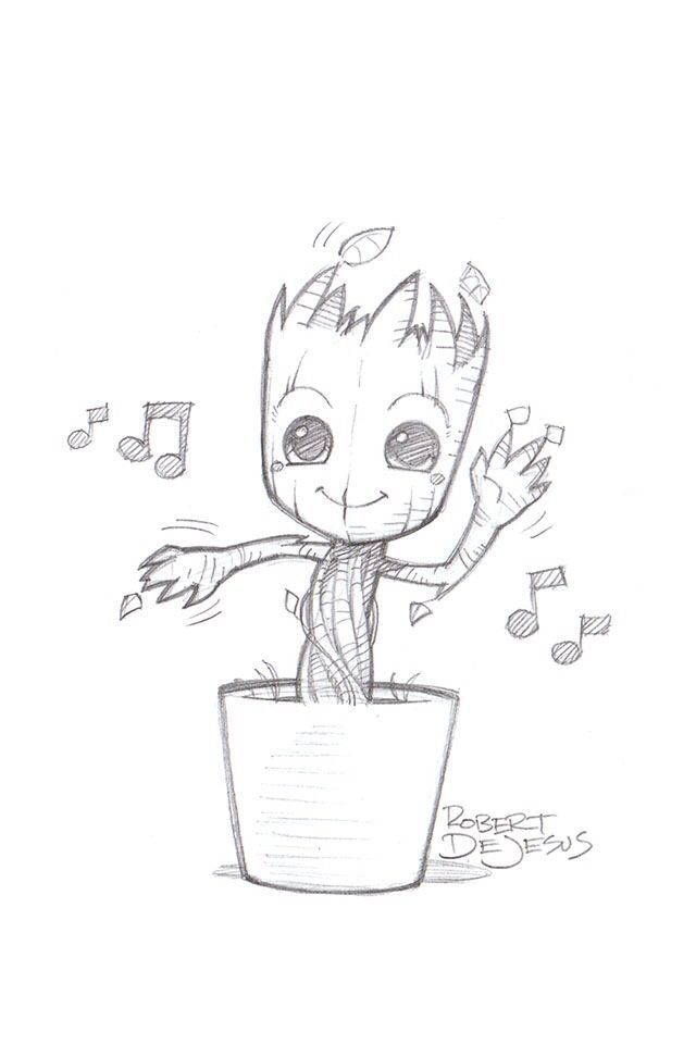 640x960 Image Result For Groot Drawings Ideas Hey Drawing