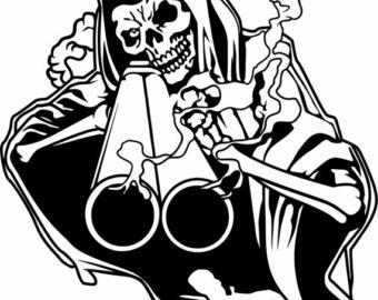340x270 Grim Reaper Clipart Line Drawing