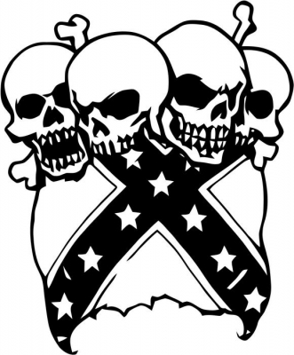 331x400 Rebel Flag Vinyl Decal Sticker 1
