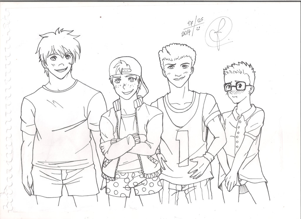 1024x745 Recess Pantsless Boys (Lineart)