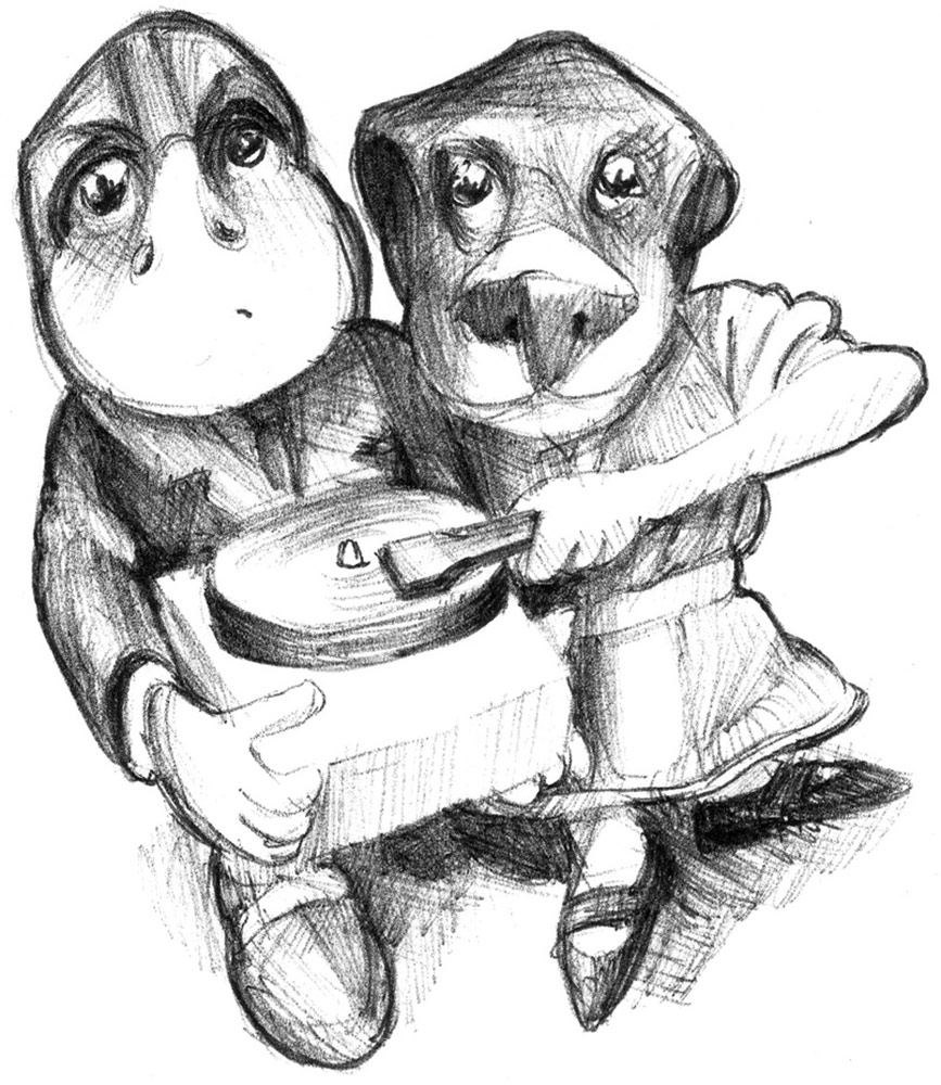 867x1000 Personified Animal Drawings