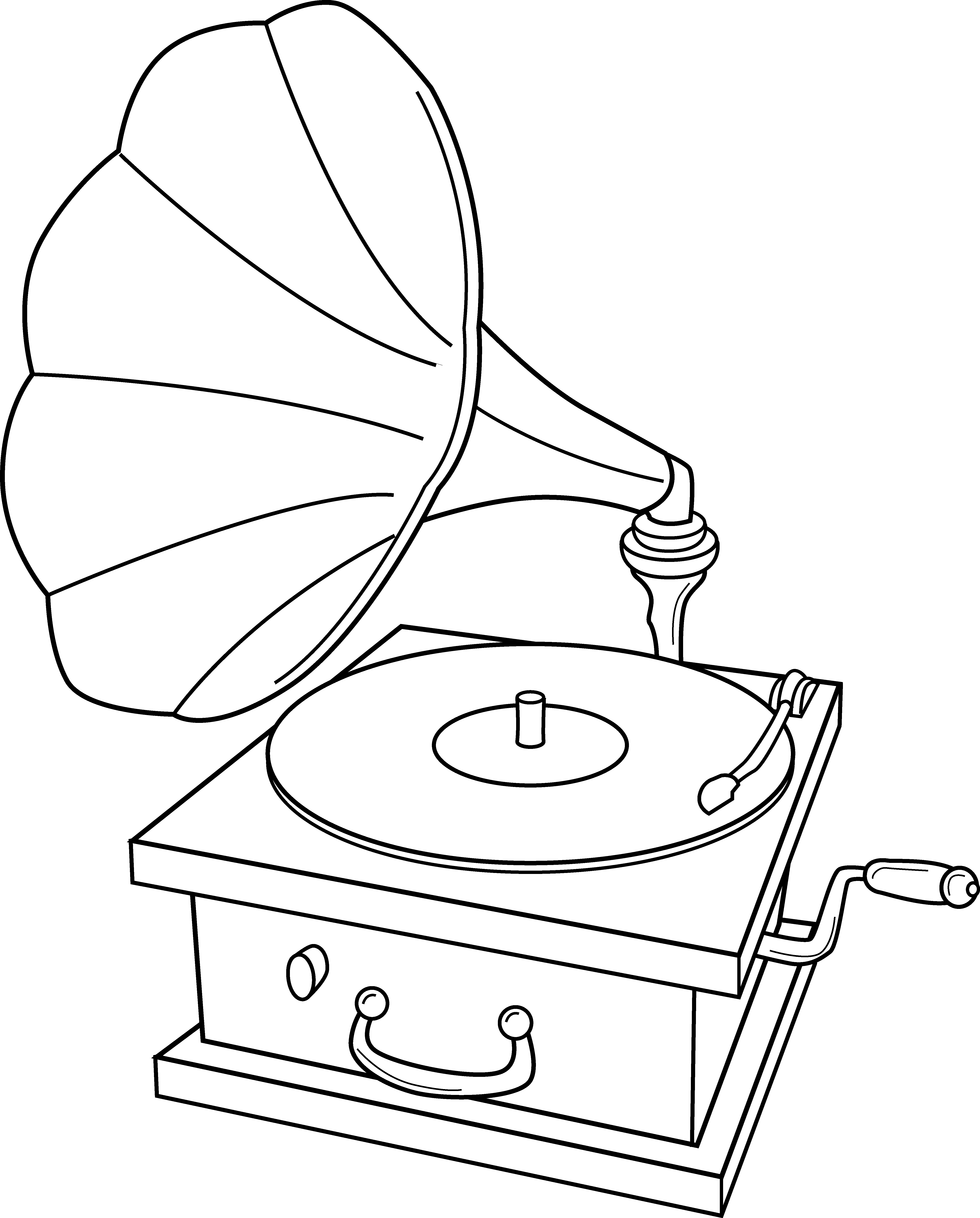 5047x6273 Record Player Coloring Page
