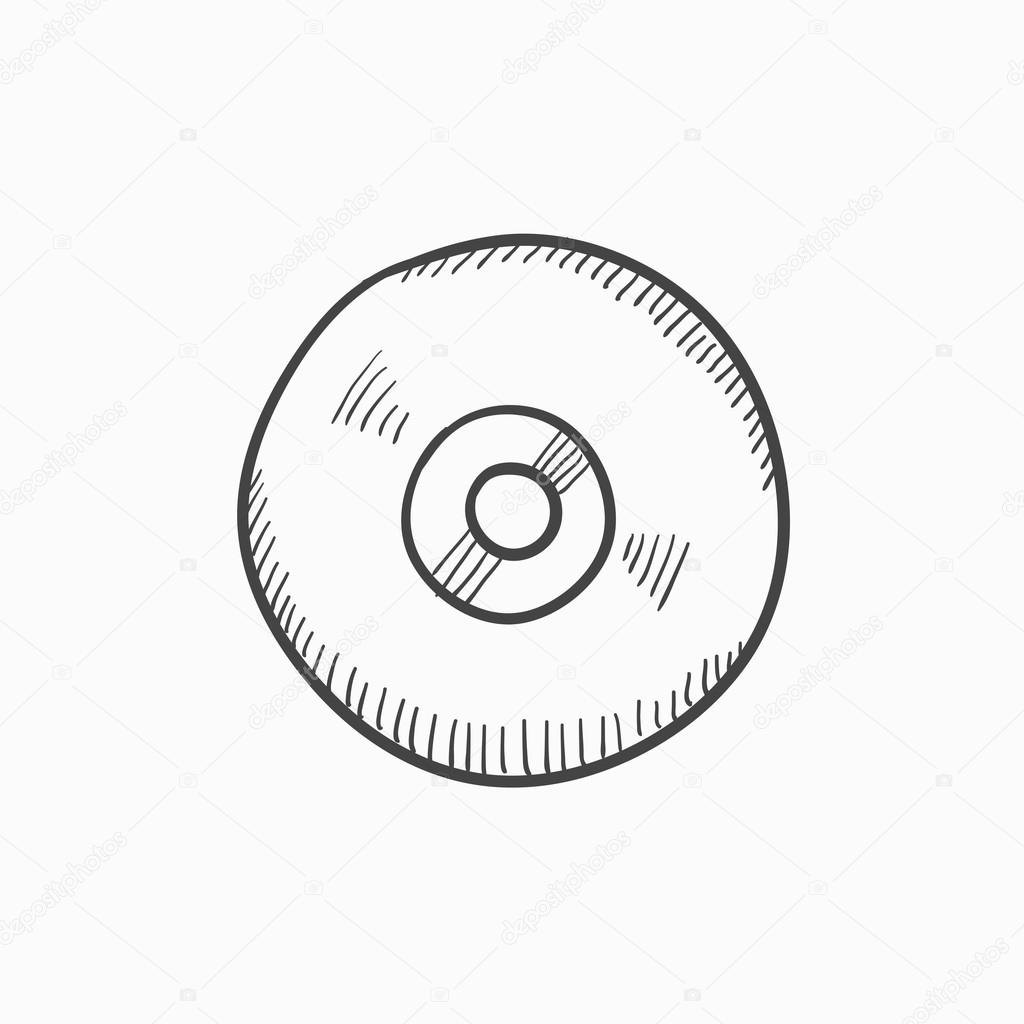 1024x1024 Reel Tape Deck Player Recorder Sketch Icon. Stock Vector