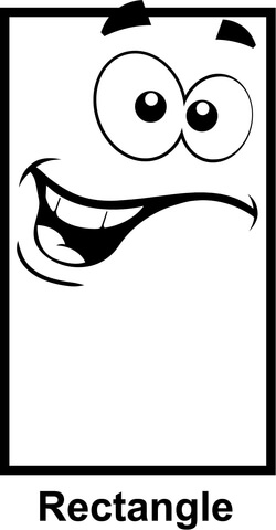 250x480 Rectangle With Cartoon Face Coloring Page Free Printable