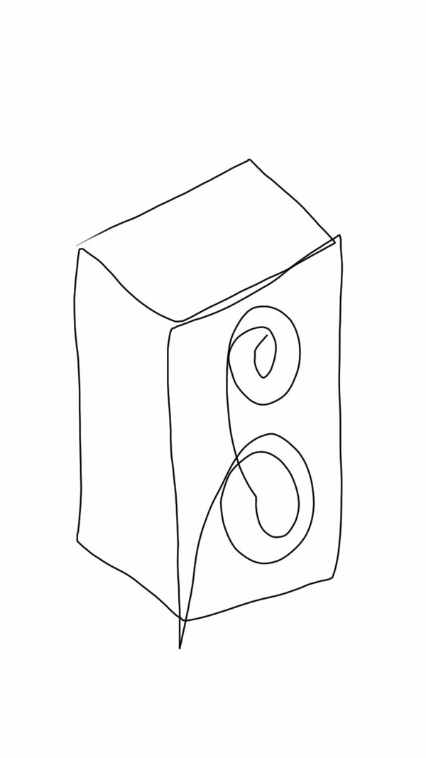 600x1067 Challenge Blind Contour Drawing 1 (Little Speaker) By