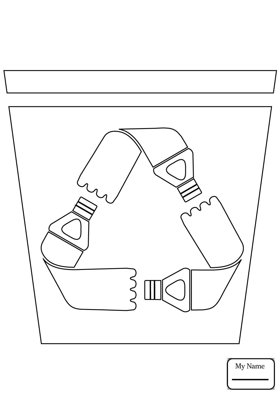 937x1326 Nature Seasons Paper Recycling Bin Coloring Pages