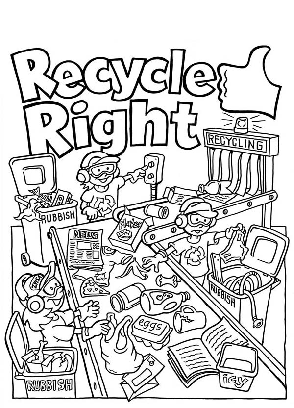 600x832 Recycle Right Coloring Page Coloring Sky