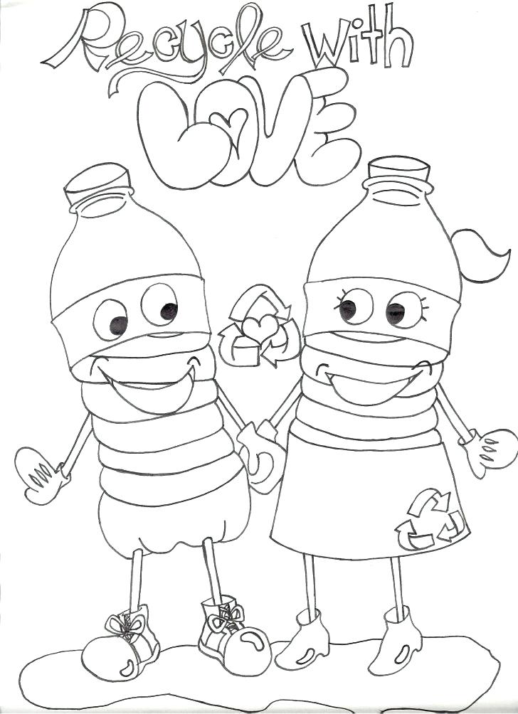 728x1004 Recycle Bin Colouring Page Recycling Pages 0